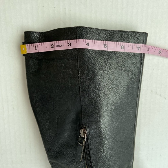 Via Spiga Riding Boots Black Leather Knee High Tall Womens 9M Logo Italy - Picture 16 of 16